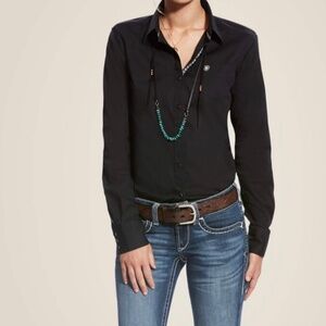 Ariat Women Black Button Up